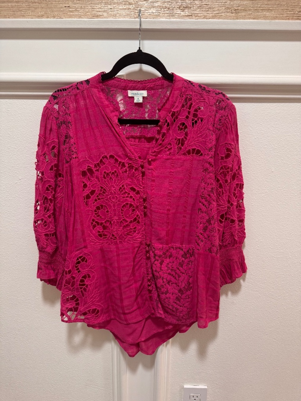 Sundance fuchsia pink blouse